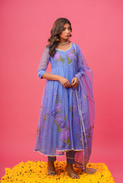 Laila Lavander Handpainted Suit Set