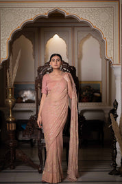 Mallar Beige Tari Saree