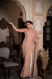 Mallar Beige Tari Saree