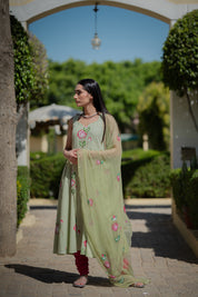 Mati Green Hand Painted suit set
