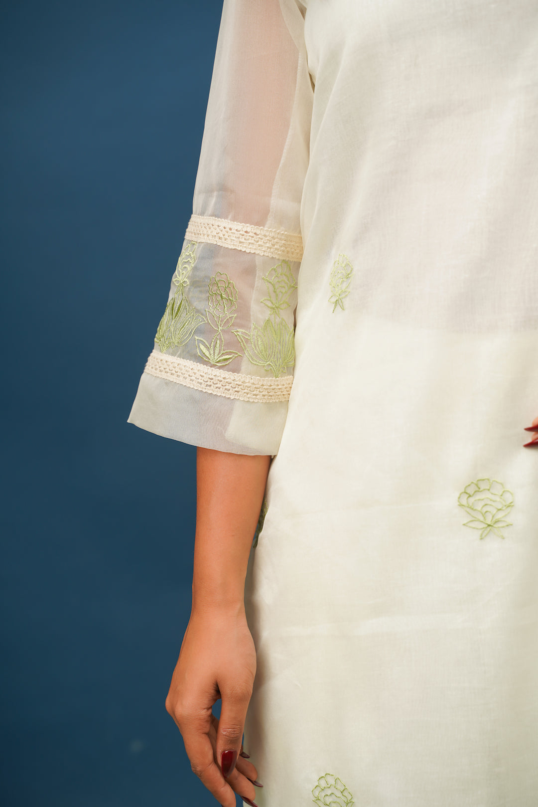 Mia Green Organza Suit Set