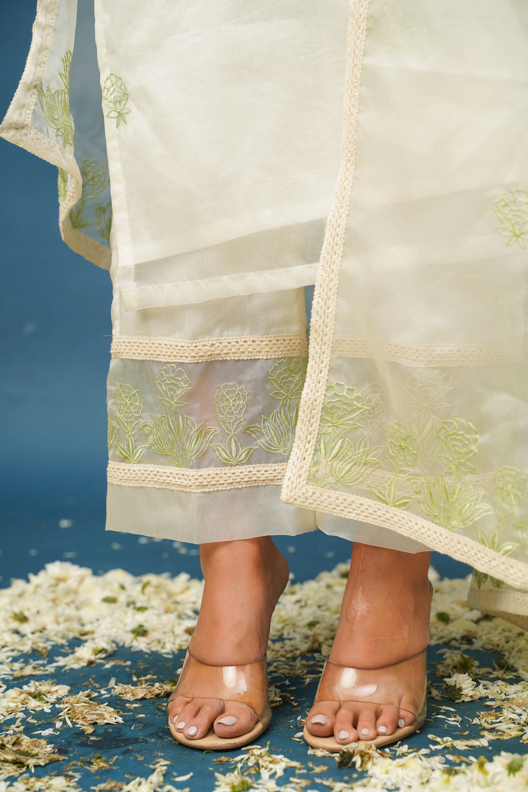 Mia Green Organza Suit Set