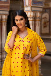 Mango Yellow Straight Suit