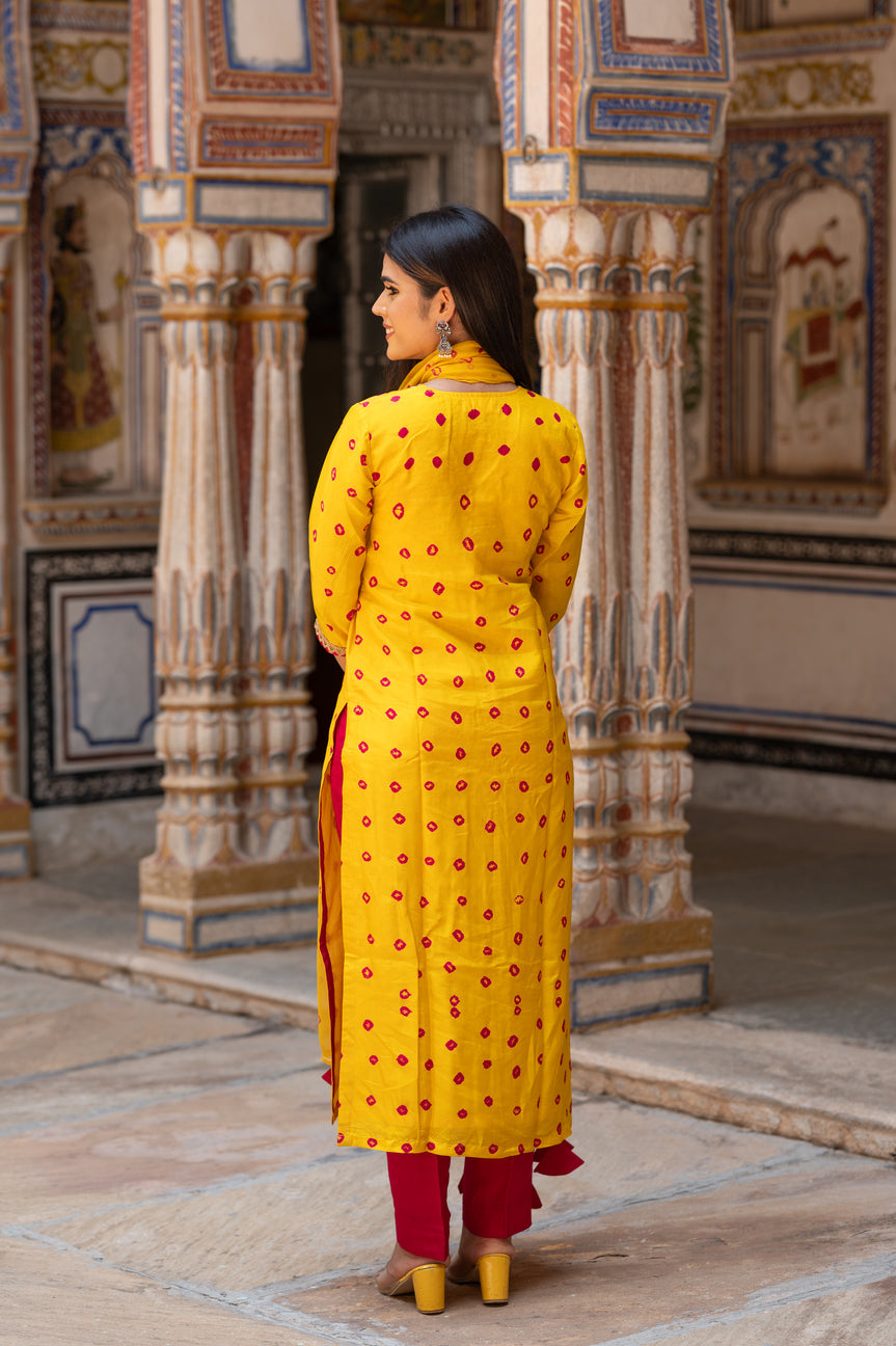 Mango Yellow Straight Suit