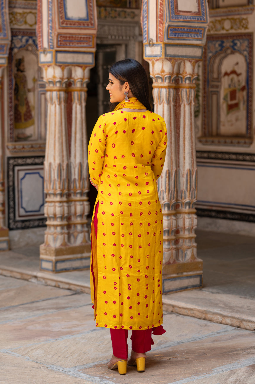 Mango Yellow Straight Suit