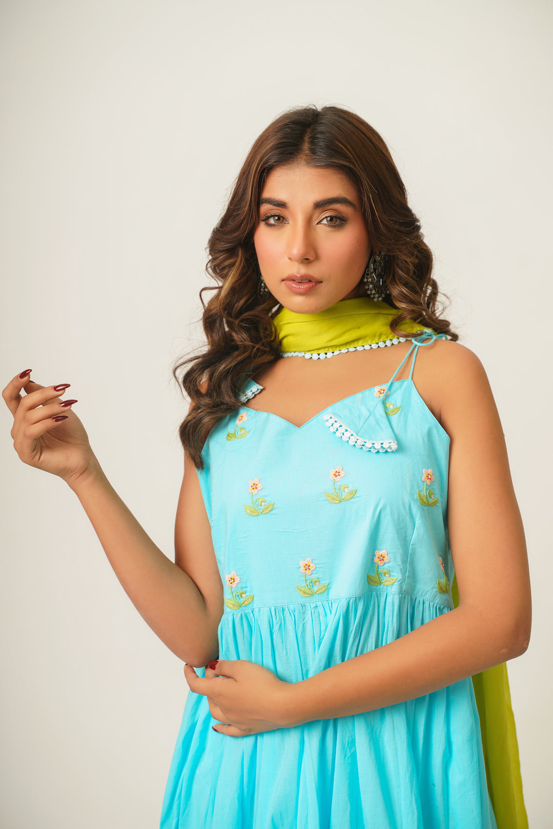Nilakshi Hand Embroidered Suit Set