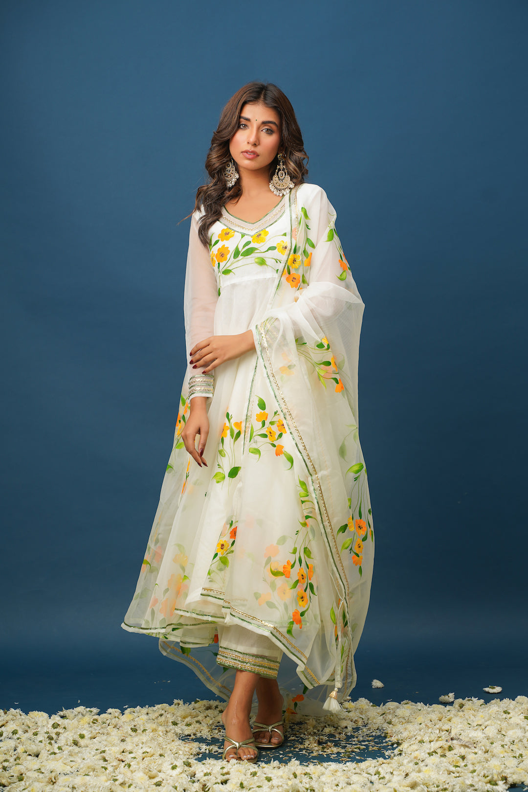 Nalini Handpainted Suit Set