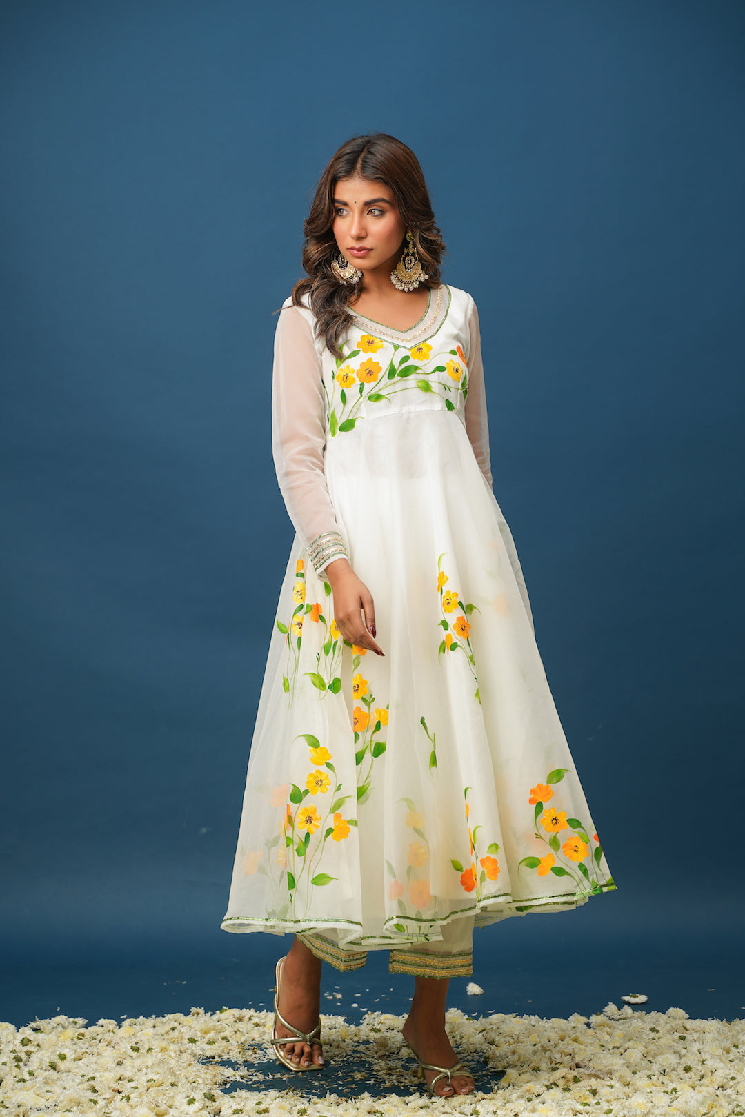 Nalini Handpainted Suit Set