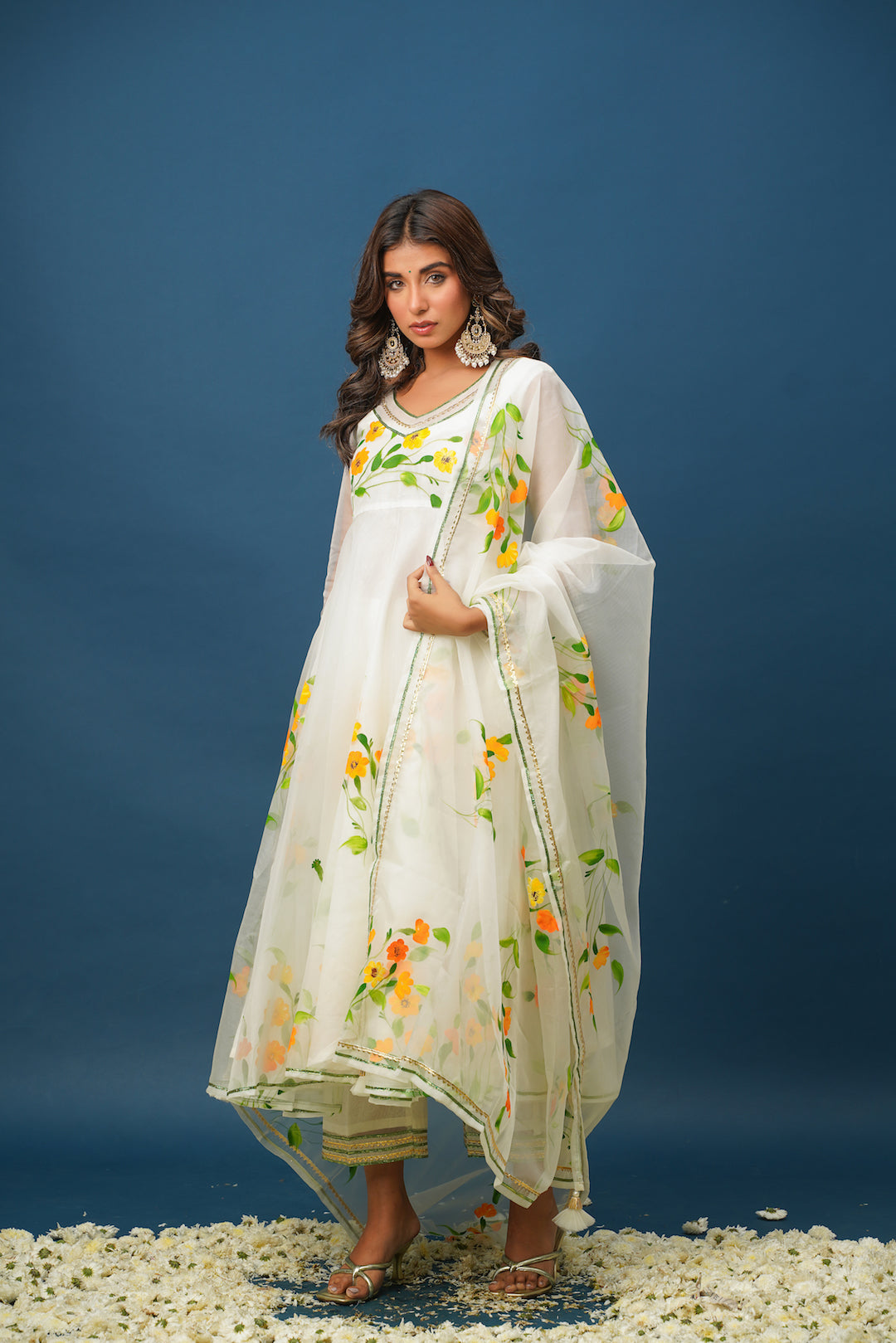 Nalini Handpainted Suit Set