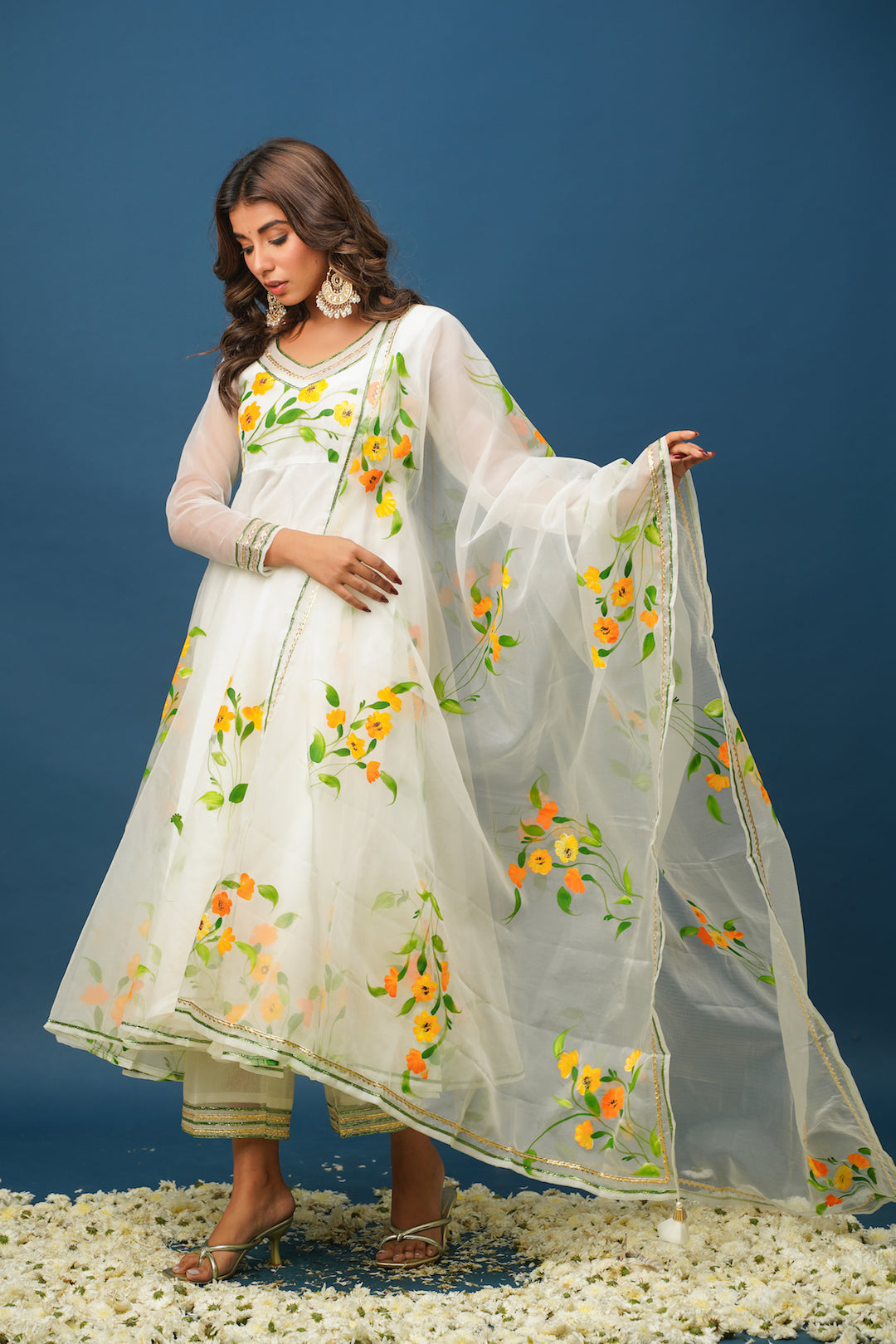 Nalini Handpainted Suit Set