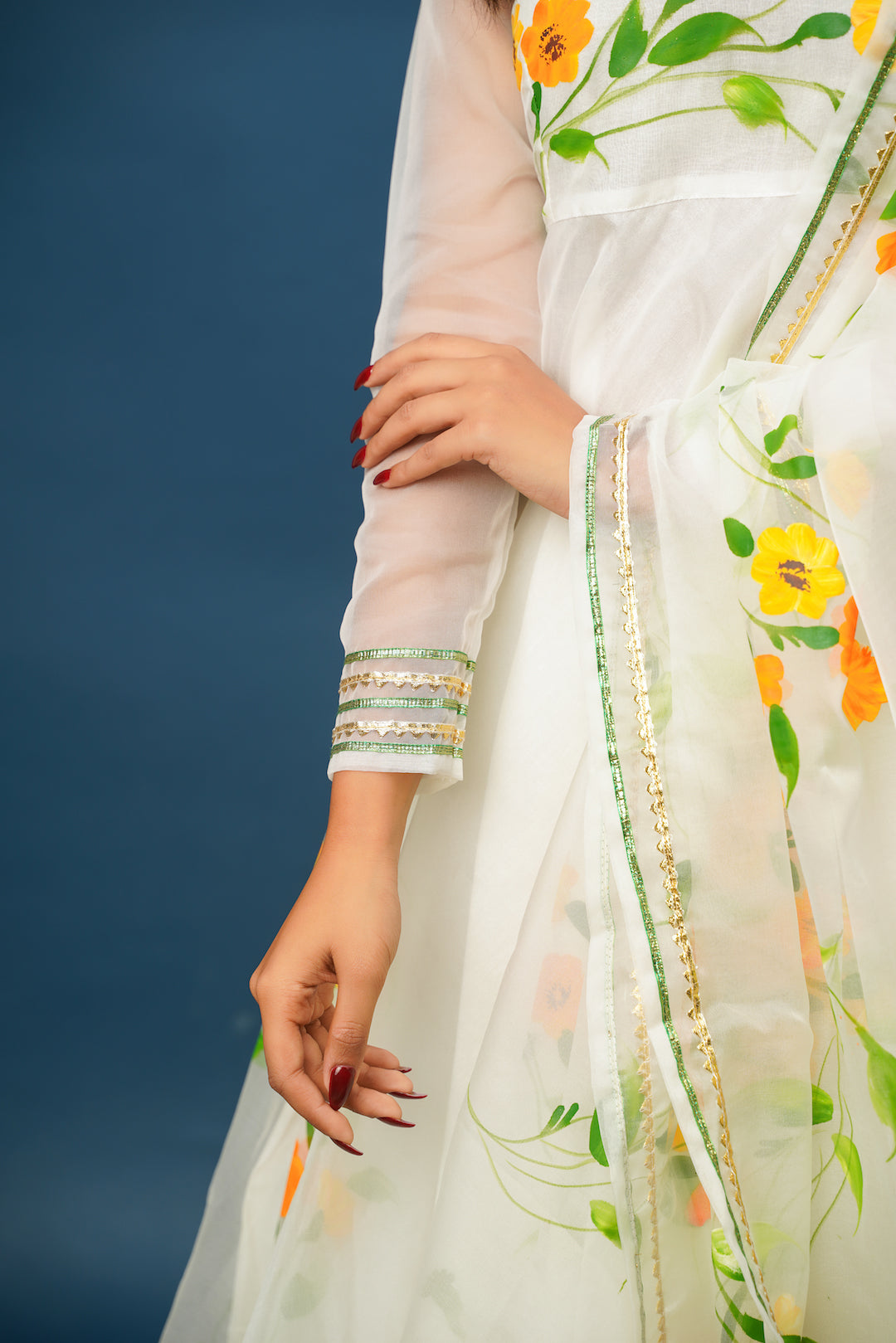 Nalini Handpainted Suit Set