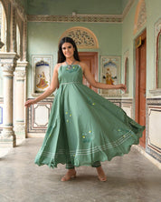 Olive Cotton Suit Set