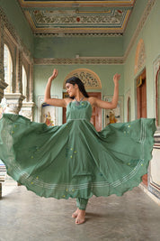 Olive Cotton Suit Set