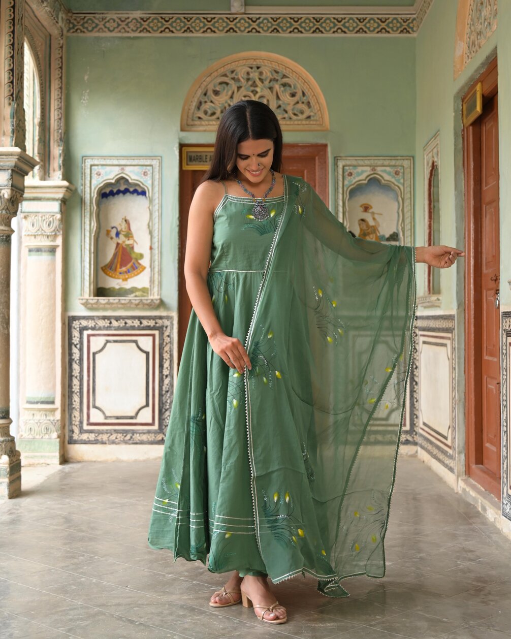 Olive Cotton Suit Set