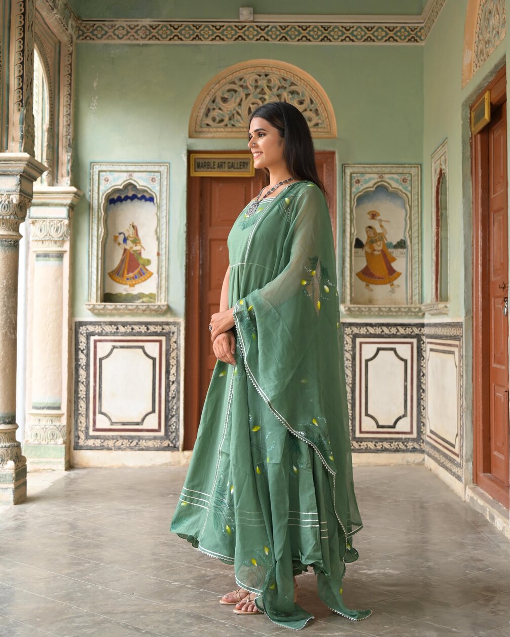 Olive Cotton Suit Set