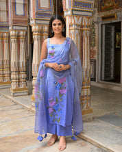 Powder Blue Cotton Suit Set