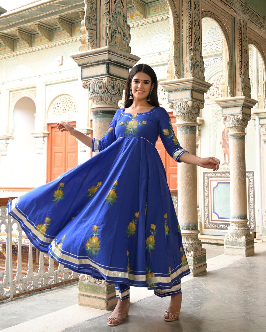 Peacock Blue Suit Set