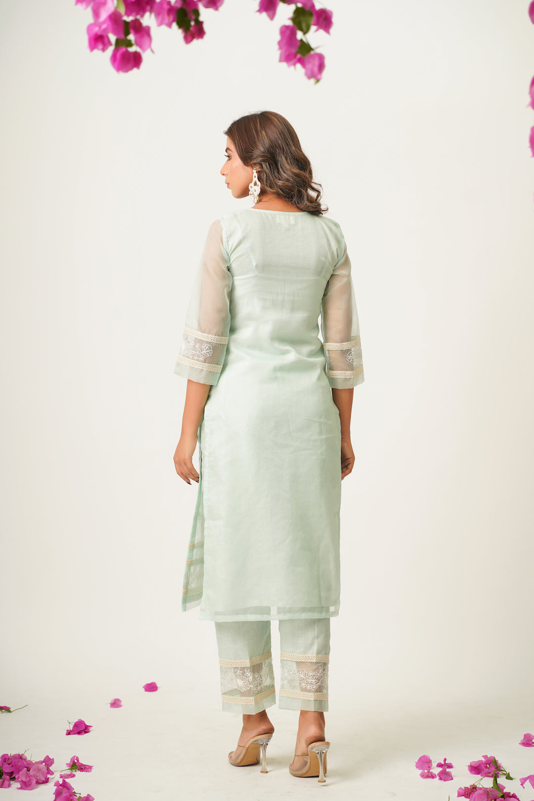 Piya Green Organza Suit Set
