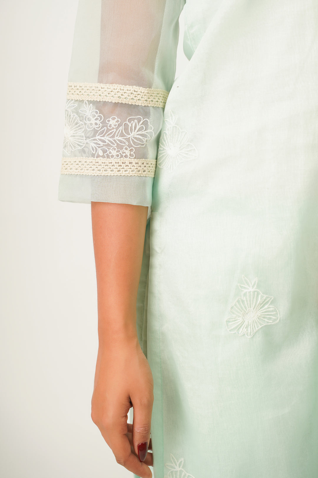 Piya Green Organza Suit Set