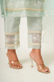 Piya Green Organza Suit Set