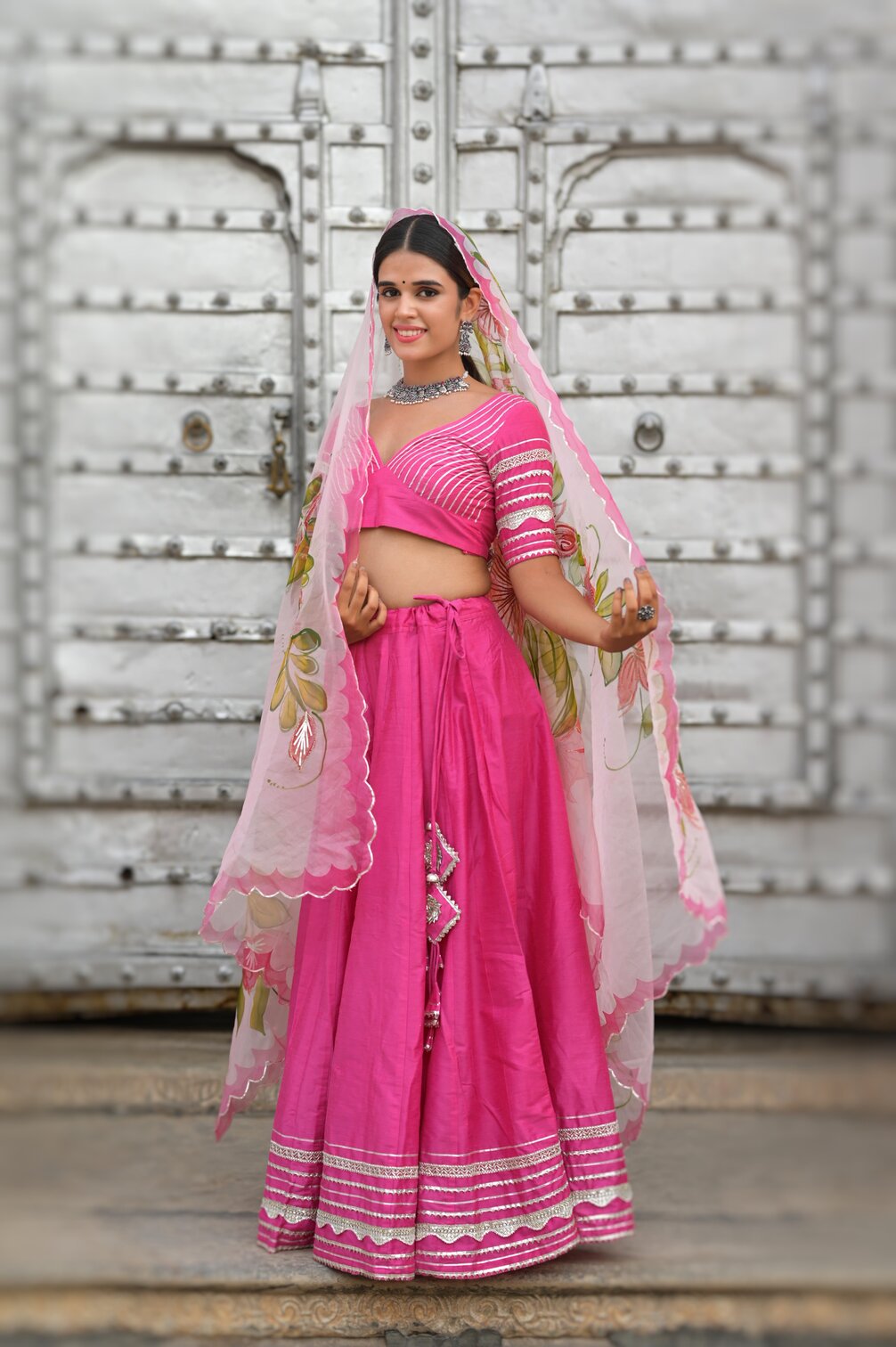 Periwinkle Gota Ghagra Set