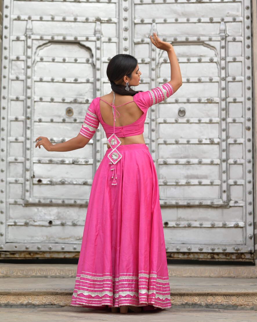 Periwinkle Gota Ghagra Set