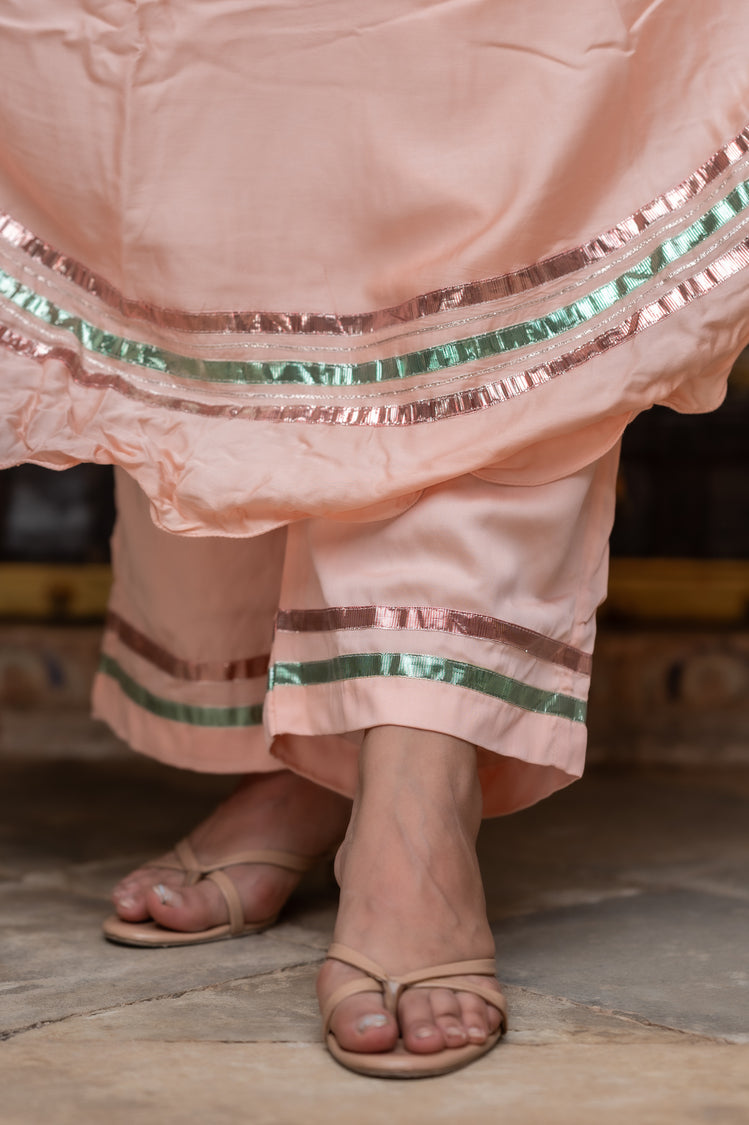 Pink Modal Gota Suit Set