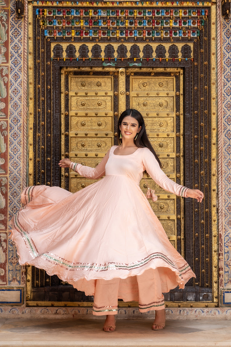 Pink Modal Gota Suit Set