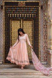 Pink Modal Gota Suit Set