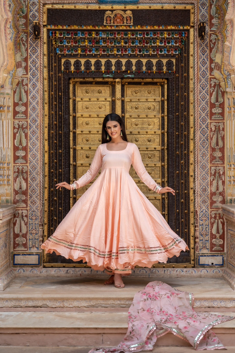 Pink Modal Gota Suit Set