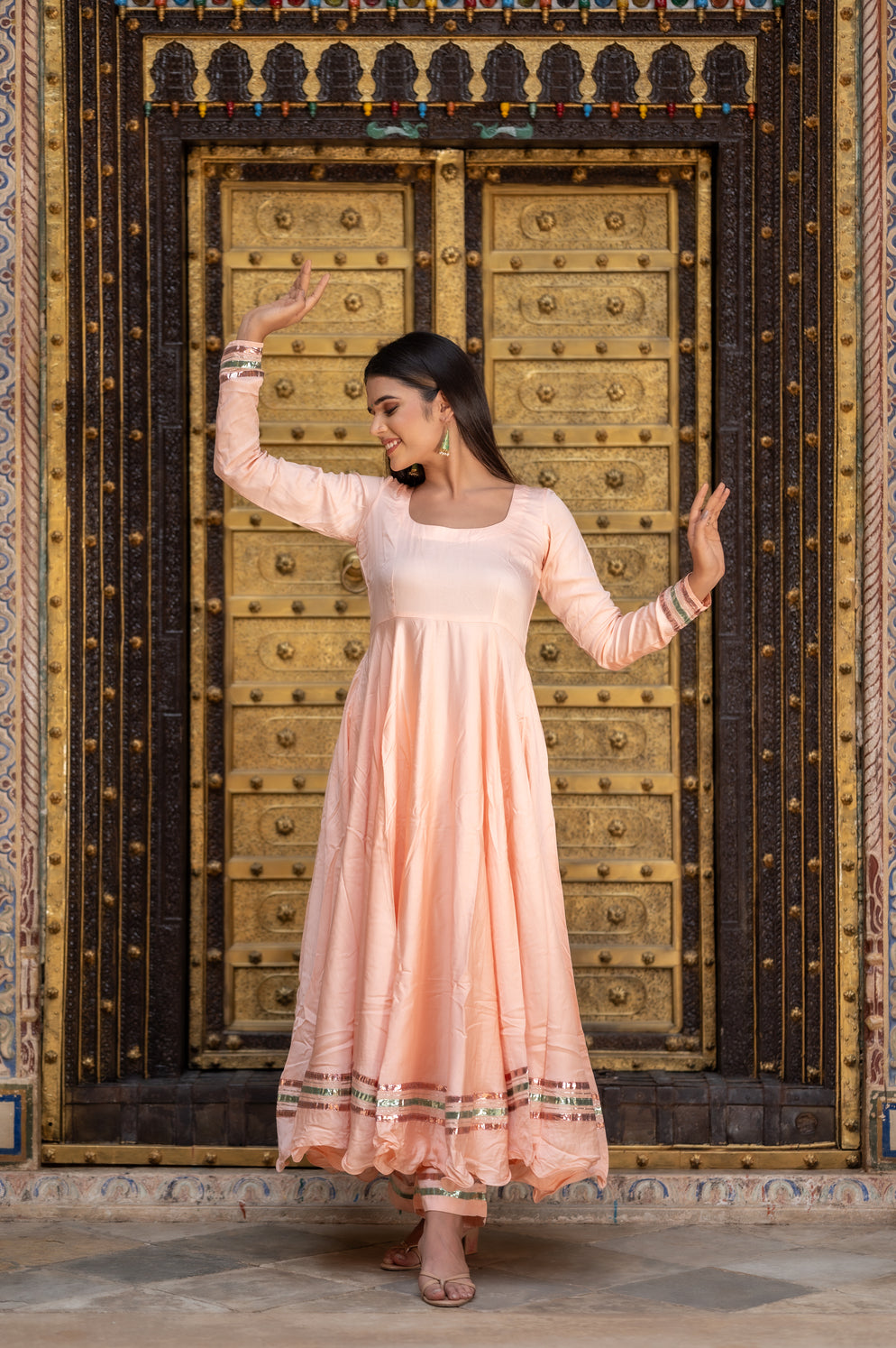 Pink Modal Gota Suit Set