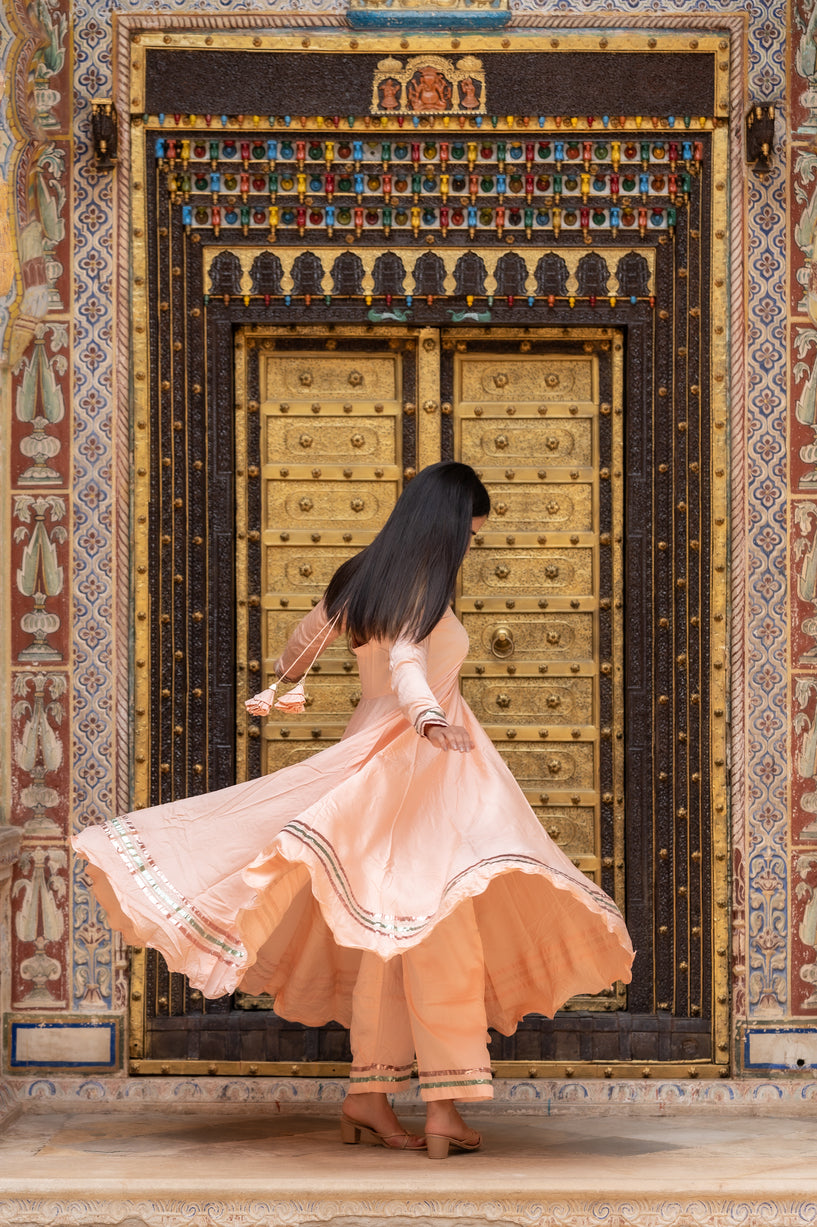 Pink Modal Gota Suit Set