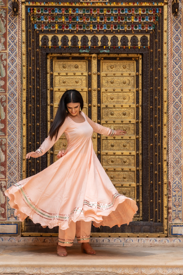 Pink Modal Gota Suit Set