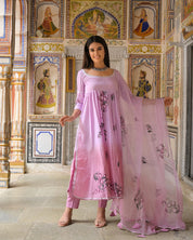 Rose Pink Cotton Suit Set