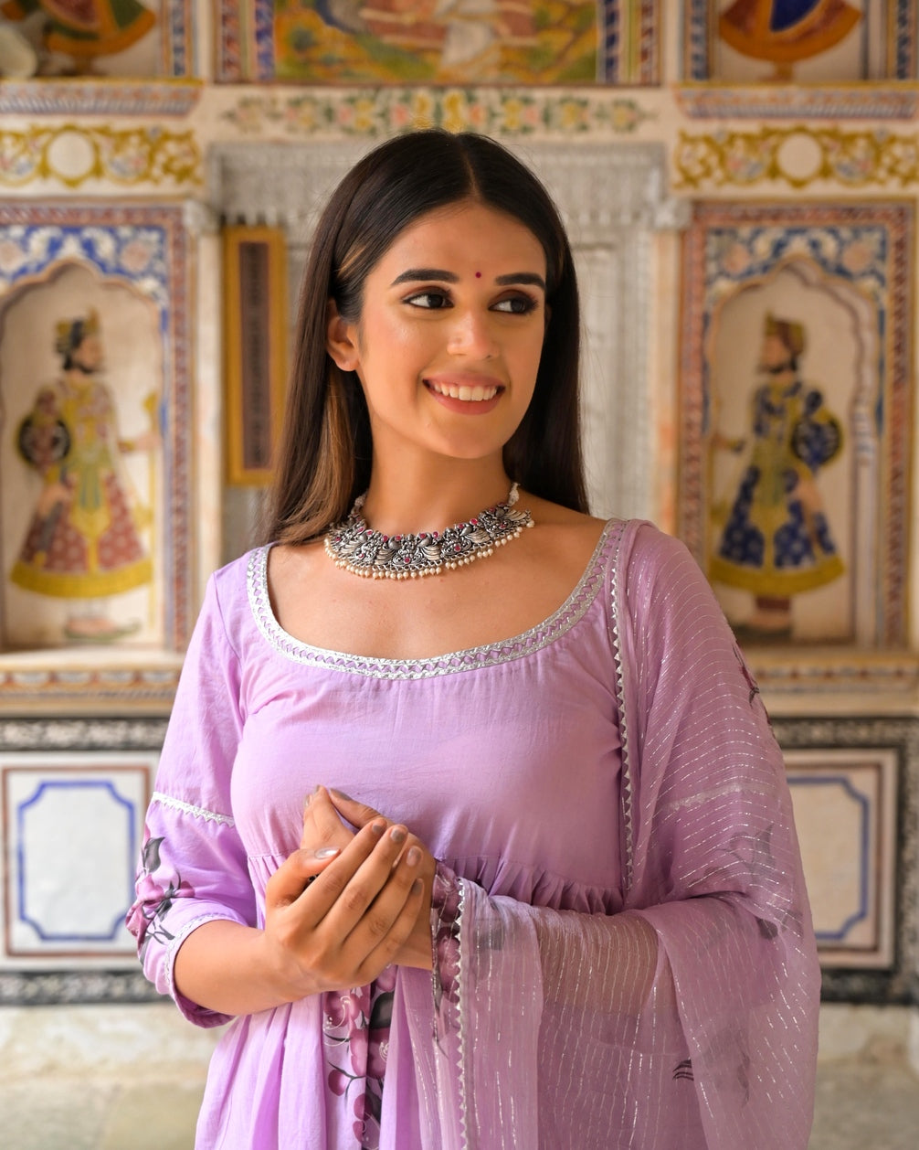 Rose Pink Cotton Suit Set