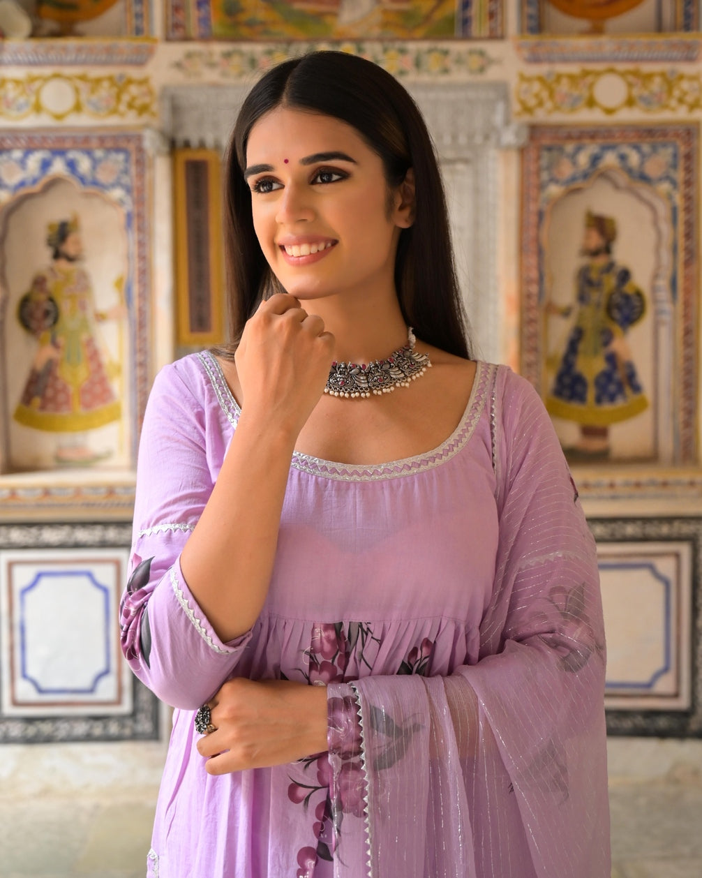 Rose Pink Cotton Suit Set