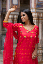 Raspberry Pink Straight Suit