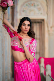 Rani Satin Aangi  Lehanga Set