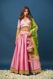 Sundari Handpainted Lehenga Set