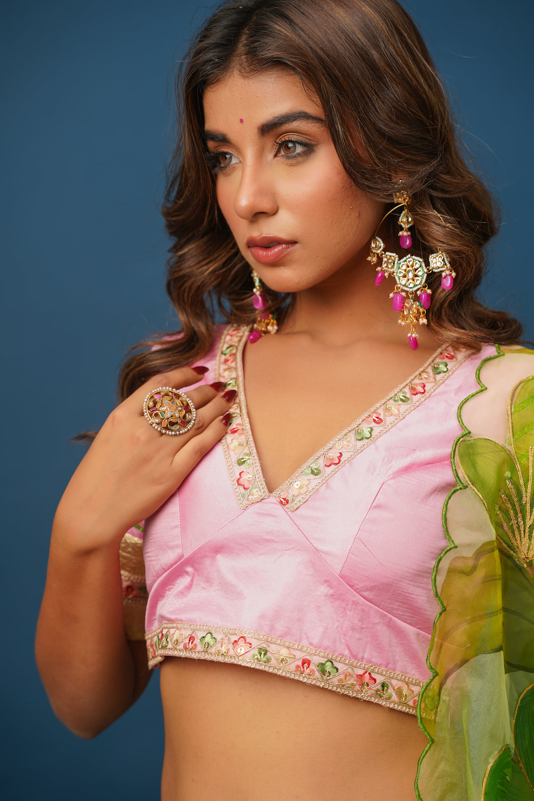 Sundari Handpainted Lehenga Set