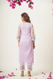 Siya Mauve Organza Suit Set