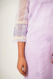 Siya Mauve Organza Suit Set