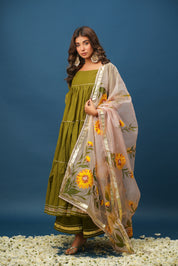 Suraj Mukhi Handpainted Suit Set