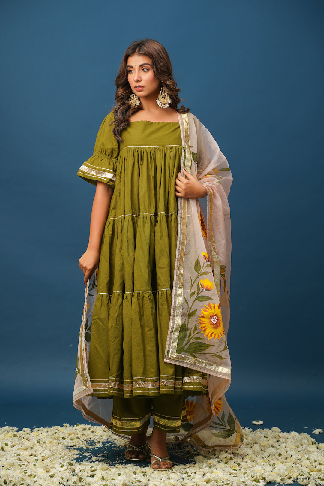 Suraj Mukhi Handpainted Suit Set