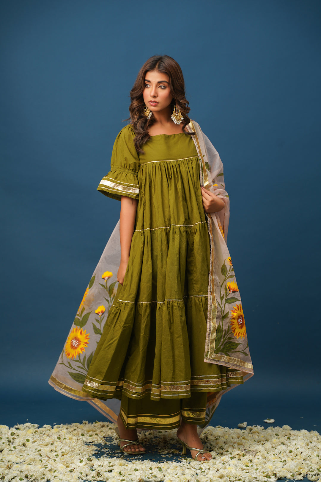 Suraj Mukhi Handpainted Suit Set