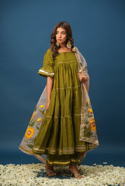 Suraj Mukhi Handpainted Suit Set