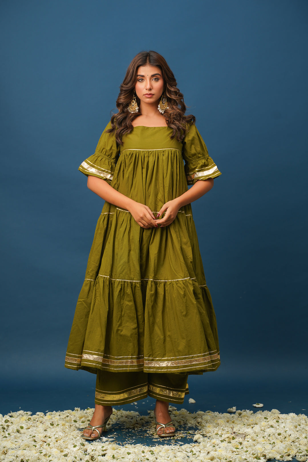 Suraj Mukhi Handpainted Suit Set