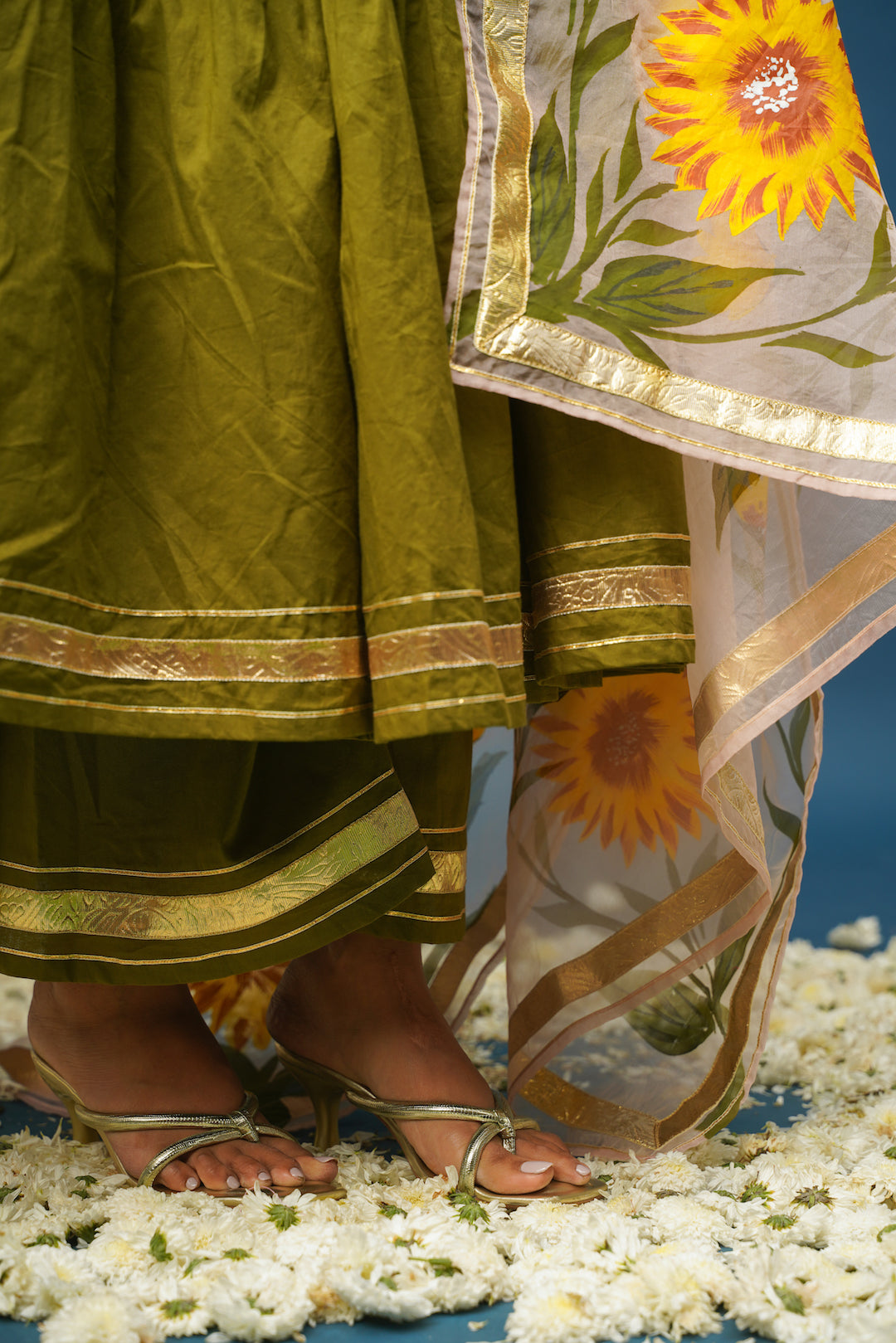 Suraj Mukhi Handpainted Suit Set