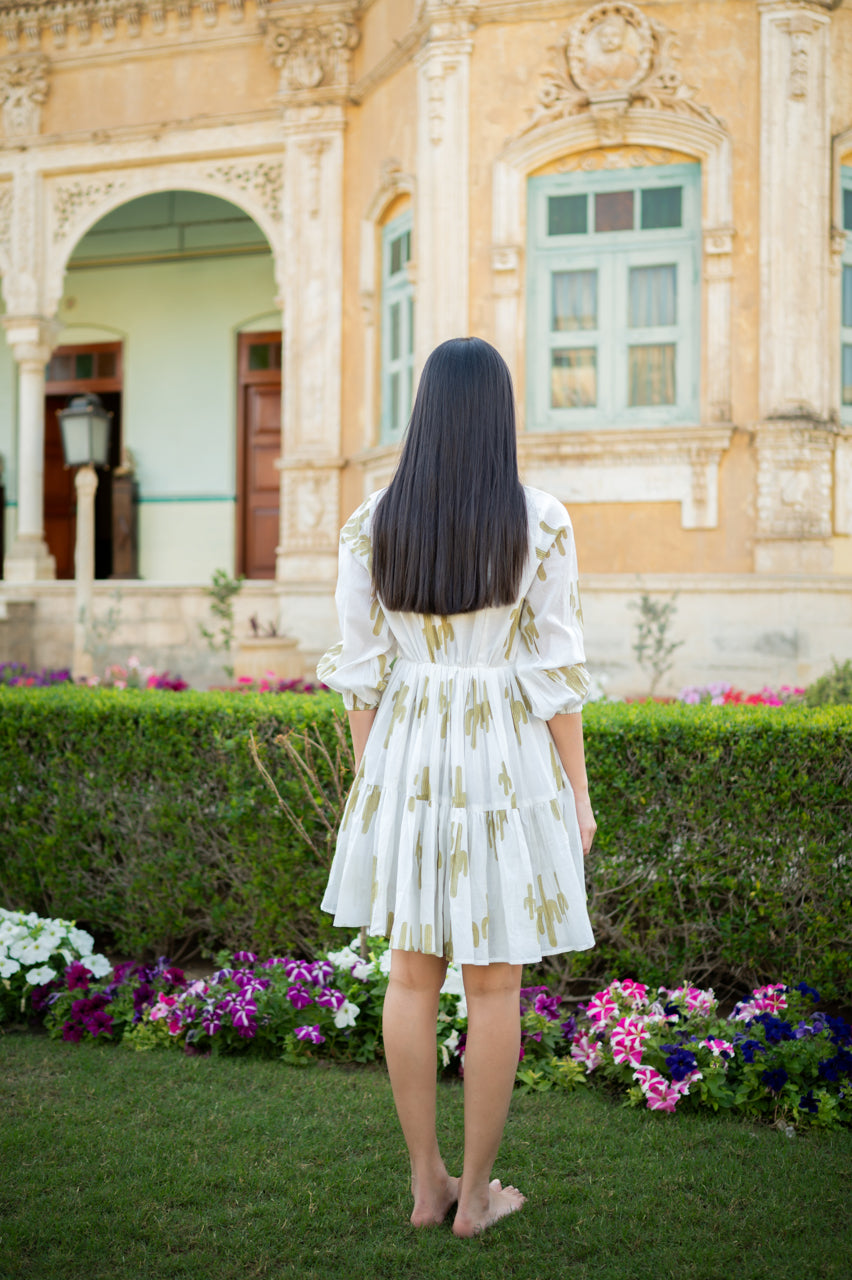 Sofia White Cactus Dress