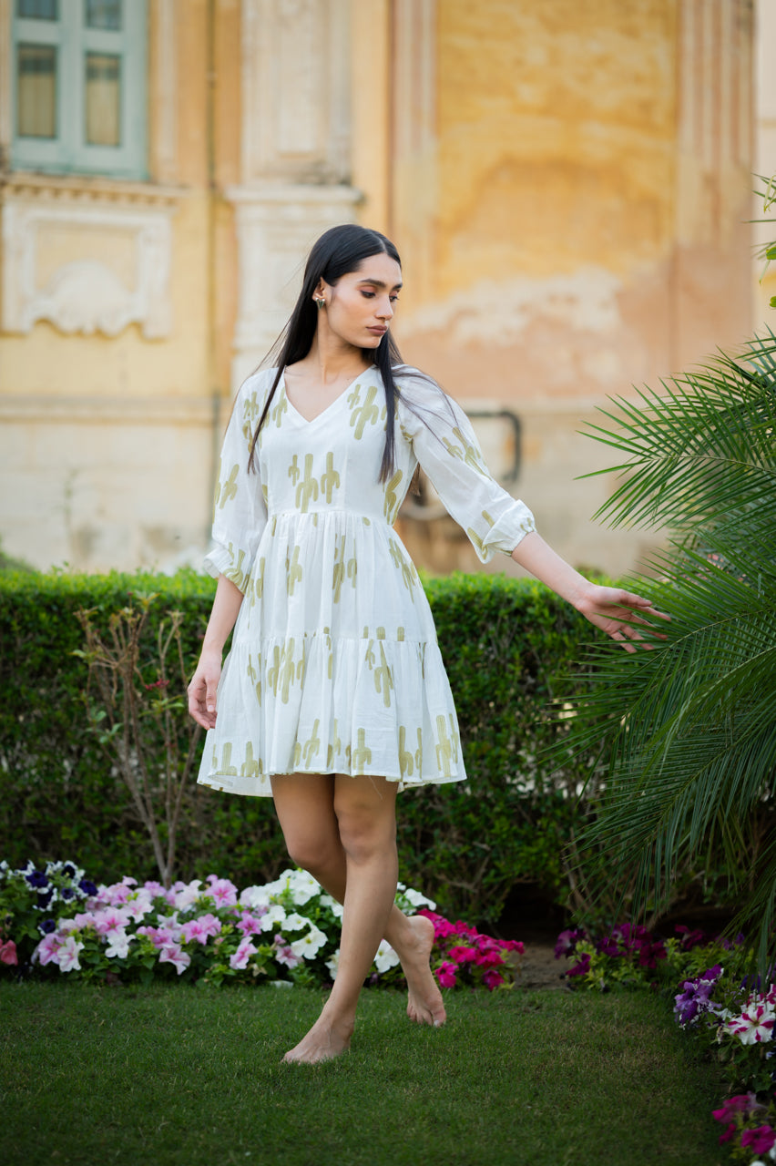 Sofia White Cactus Dress